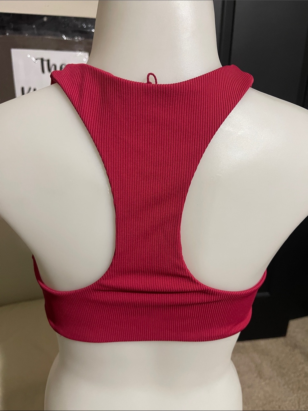 l*space Ribbed Tie-Front Crop Top in Fuchsia - Picture 4 of 4